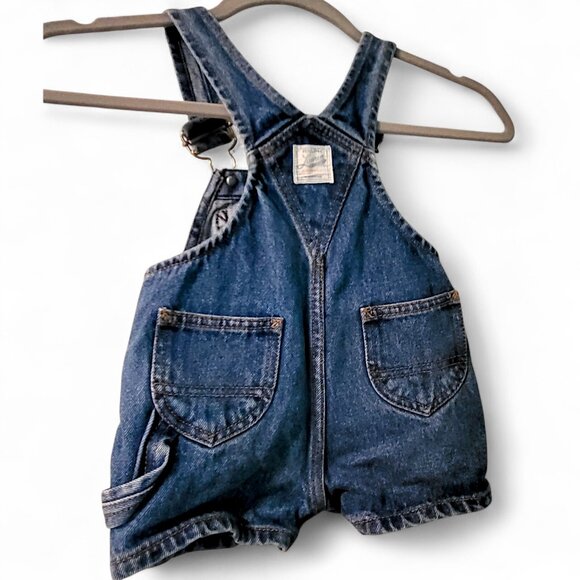 Vintage Ralph Lauren Baby Denim Bib Overalls 3–6M | Med Wash, Adj Straps & Snaps - Picture 6 of 12